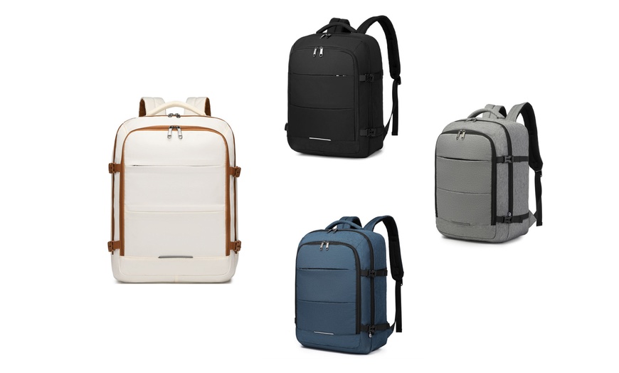 Image 1: KONO 30L Multi-level High-capacity Cabin Bag Travel Backpack