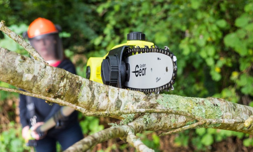 Image 1: Garden Gear Telescopic Chainsaw + Optional Spare Battery - 3 Models