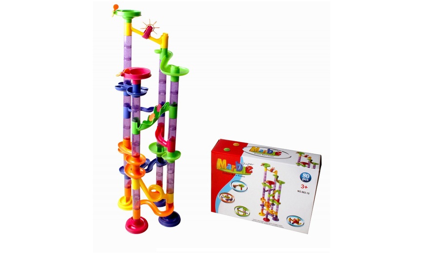 Image 1: 80-Piece Super Marble Run