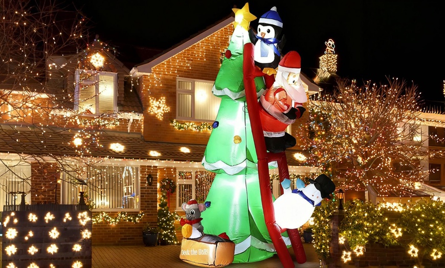 Image 4: Inflatable Christmas Decorations, Santa Claus or Tree