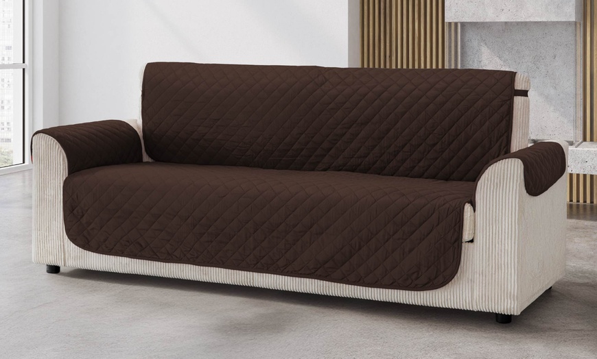 Image 21: Copridivano trapuntato antmacchia