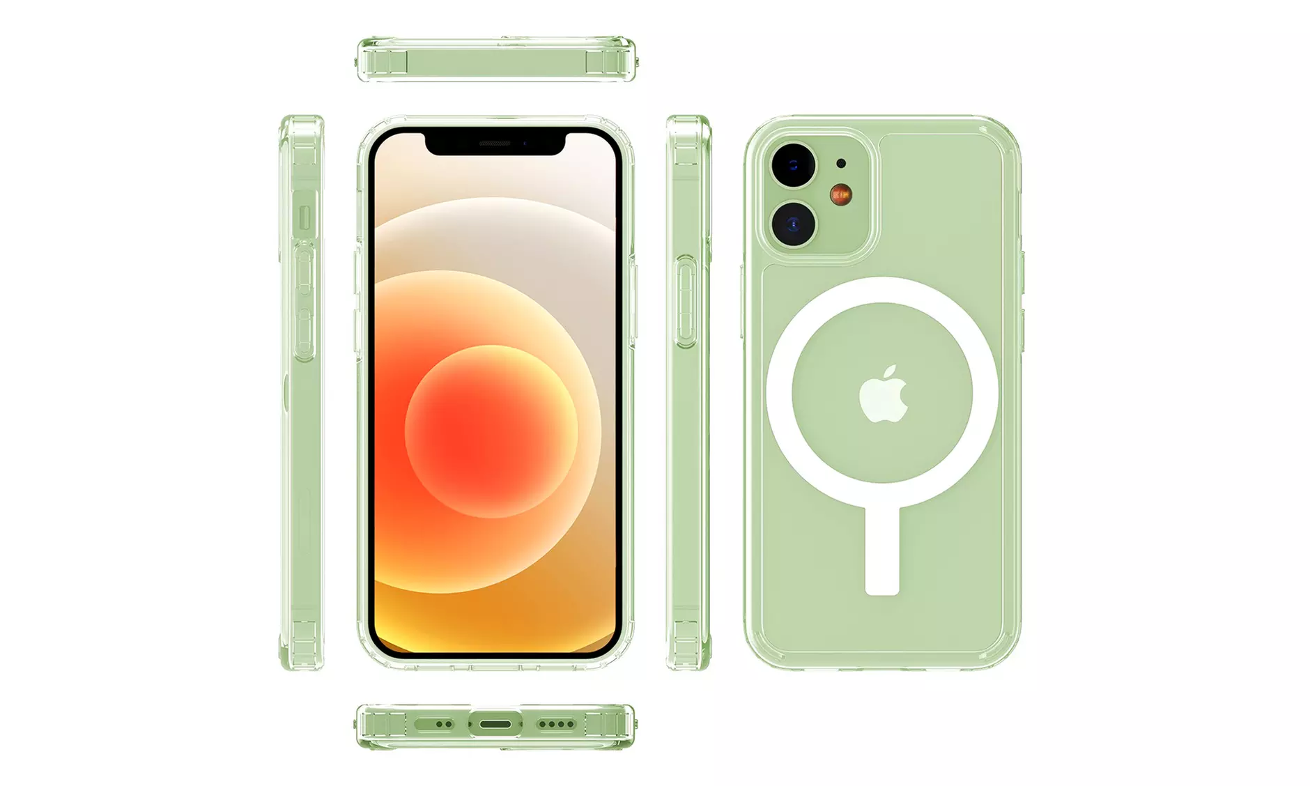 AICase For iPhone 12/12 mini/12 Pro/12Pro Max Shockproof Clear Magsafe Case