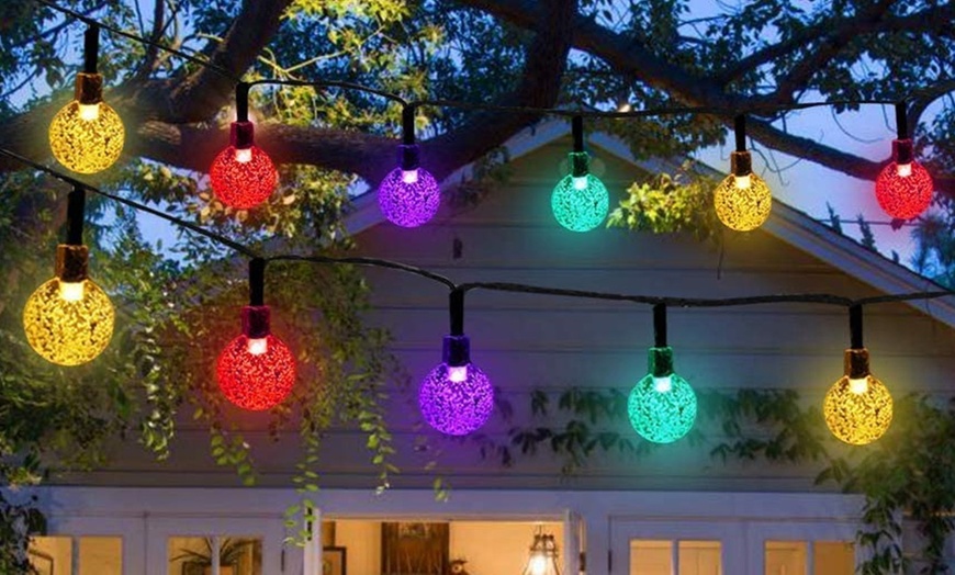 Image 11: One or Two Sets of 50-LED Solar Garden String Lights