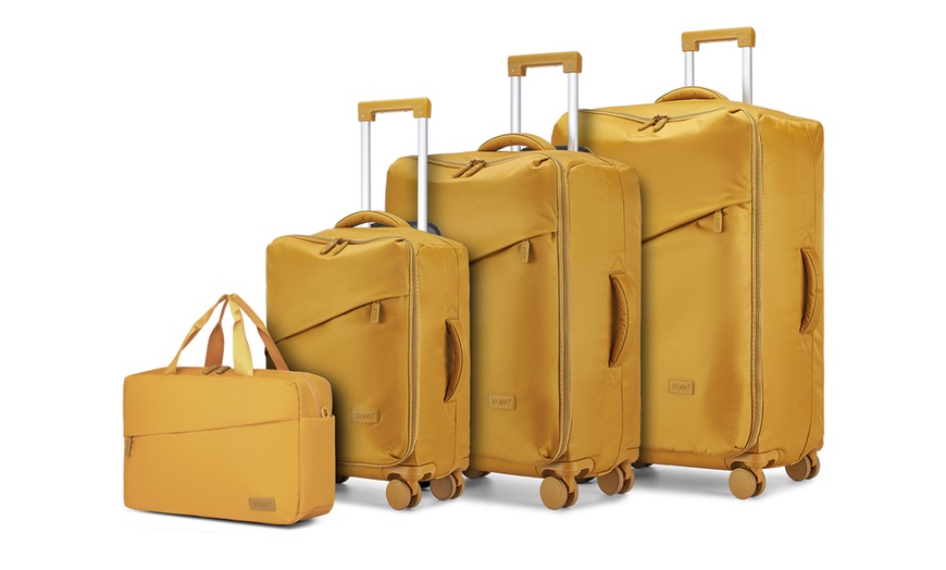 Image 2: Four Piece Soft Shell Suitcase and Travel Bag Set