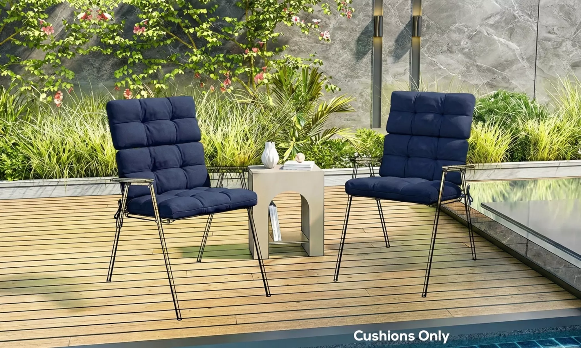 Outsunny Outdoor Seat Cushions with Backrest