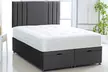 Plush Velvet Ottoman Gas Lift Bed with Memory Spring Mattress And Panel Headboard - Second Medium