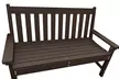 Wood Effect Garden Bench in Dark Grey or Walnut - Second Medium