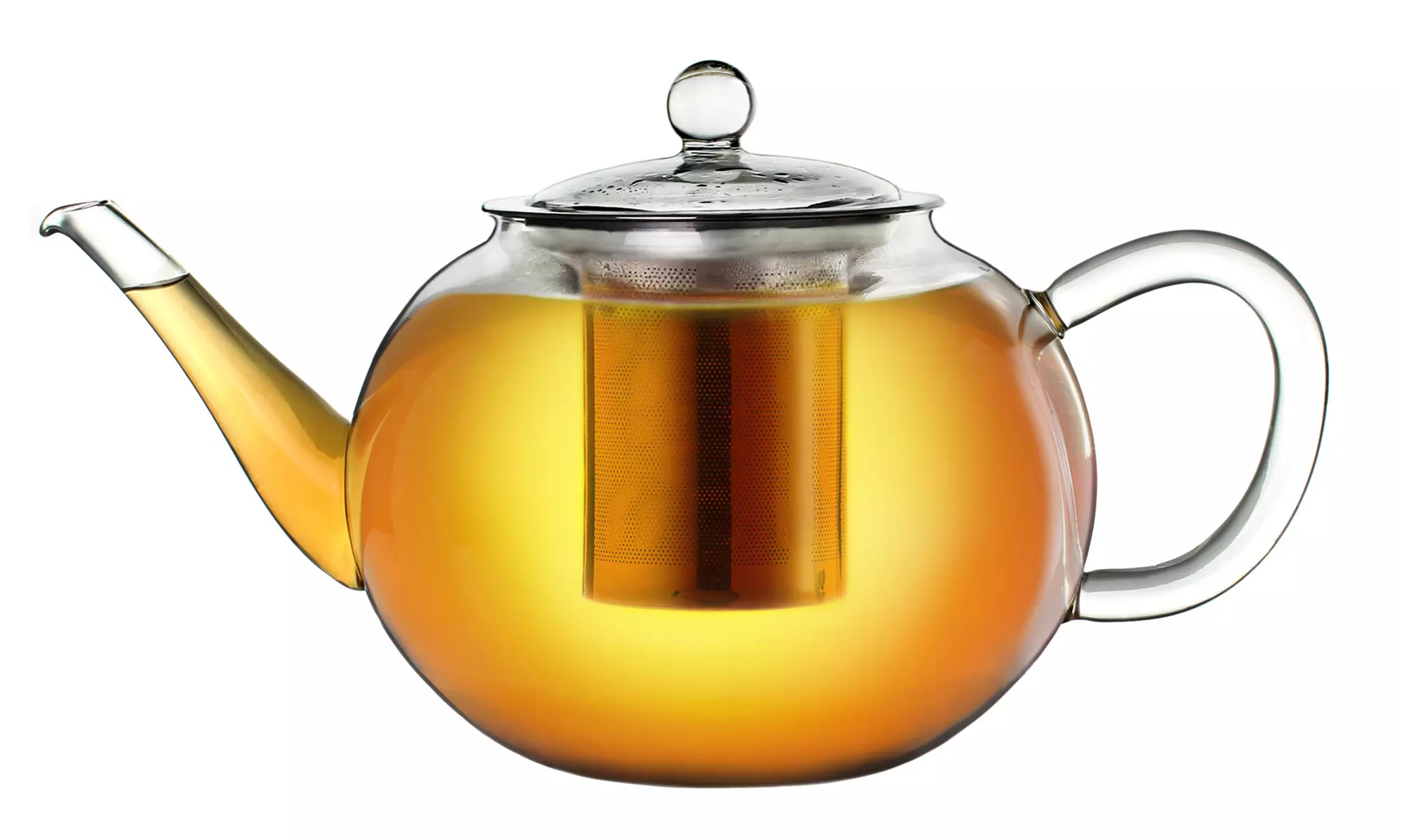 Glazen theepot met theefilter van het merk Creano