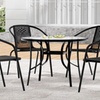 Image 11: Garden Rippled Tempered Glass Table Set