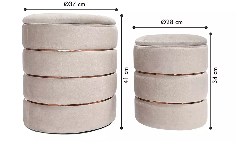 Coppia di pouf Romeo e Giulietta