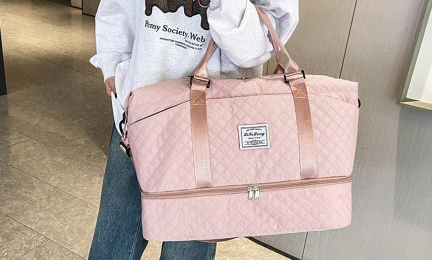 Image 9: 3Pcs Travel Duffle Bag Set