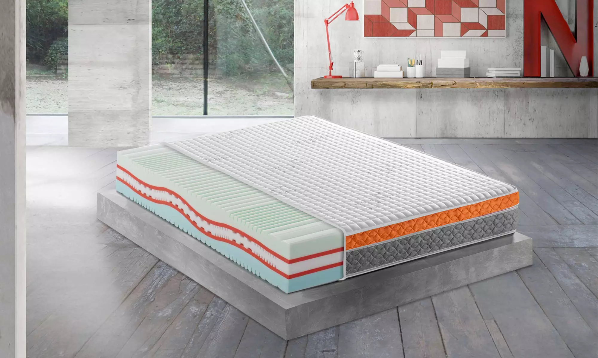 Colchón con efecto de memoria Plasmatic Med 4D H26 Evo - Primary Image