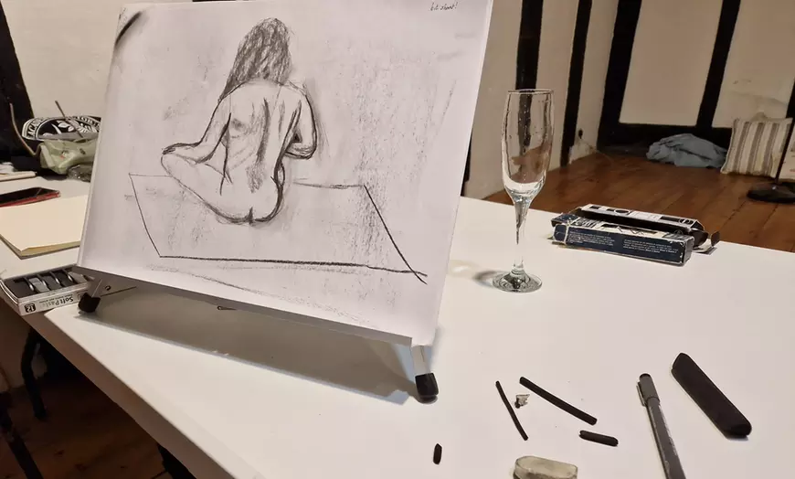 Image 3: Two-Hour Tutored Life Drawing Art Class for One or Two (Group Class)