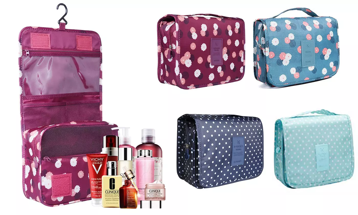 Multifunction Cosmetic Bag Portable Makeup Pouch Waterproof Toiletry Bag