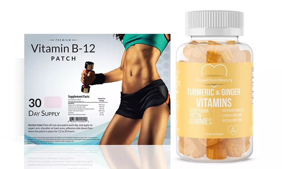 Vitamin B-12 Patch & Turmeric Ginger Gummies - Primary Image
