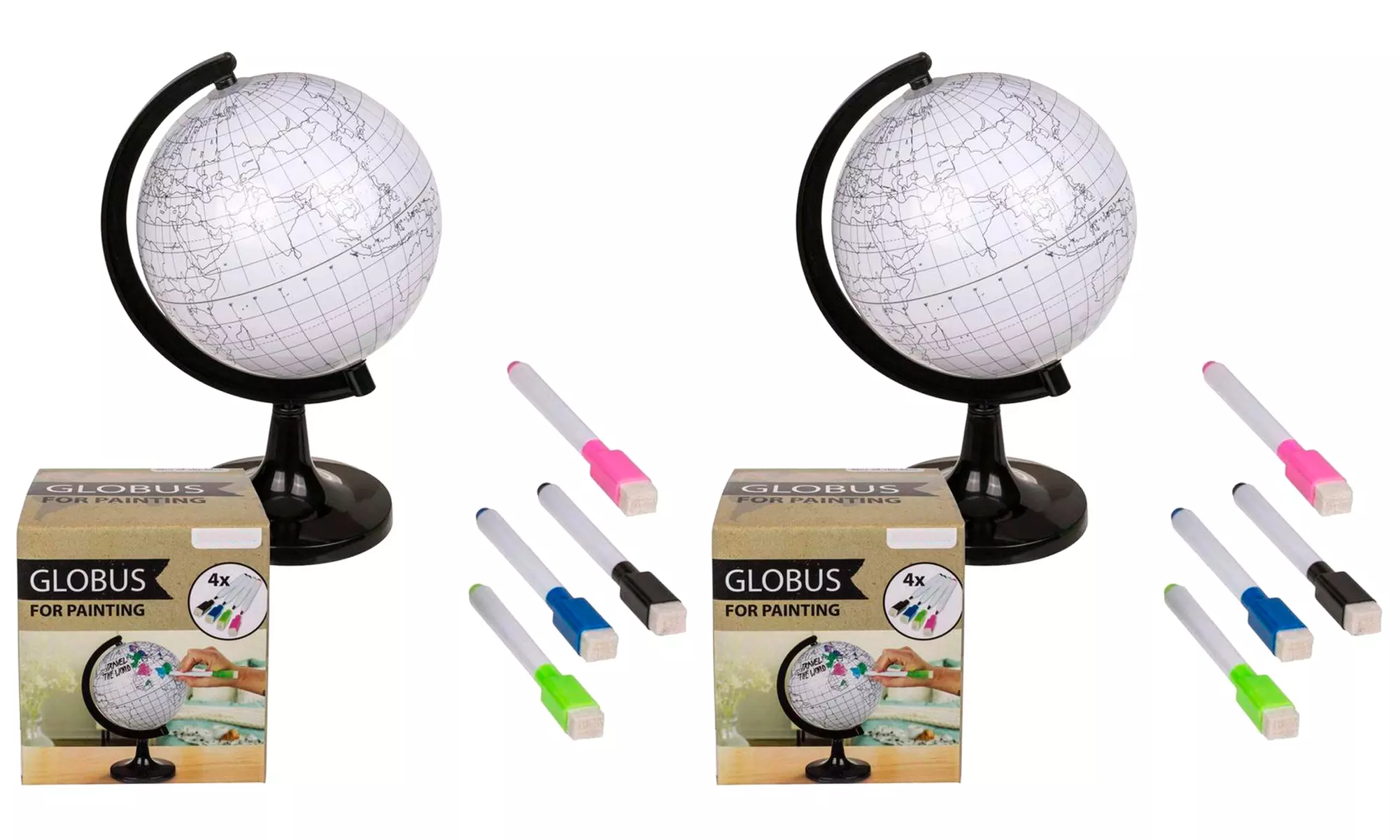1 ou 2 globes terrestres à colorier pour enfant - Image 3