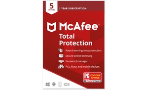 McAfee Total Protection 2021 5 Devices for 1 Year