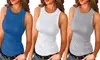 2Pack Women Sleeveless Basic Slim Knit Ribbed Tank Tops