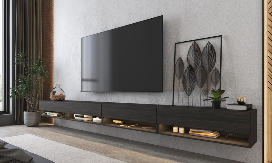 Image 13: Hängender TV-Schrank mit LED-Beleuchtung