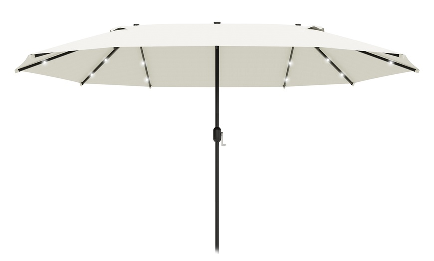 Image 16: Outsunny 4.4m Double-Sided Sun Umbrella Garden Parasol