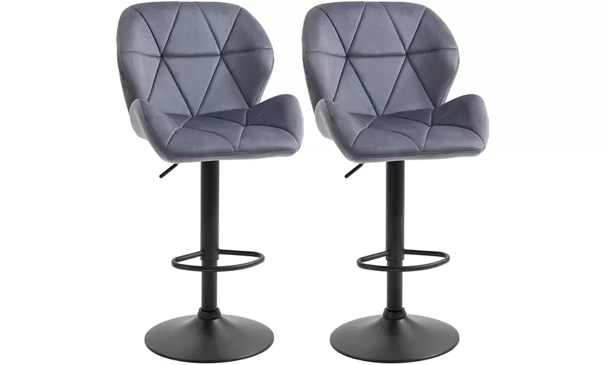 Image 6: Set of Two HomCom Bar Stools; Choice of design