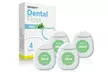 Cool Mint Waxed Dental Floss  for Removes Plaque and Food Debris 4 Packs - Second Medium