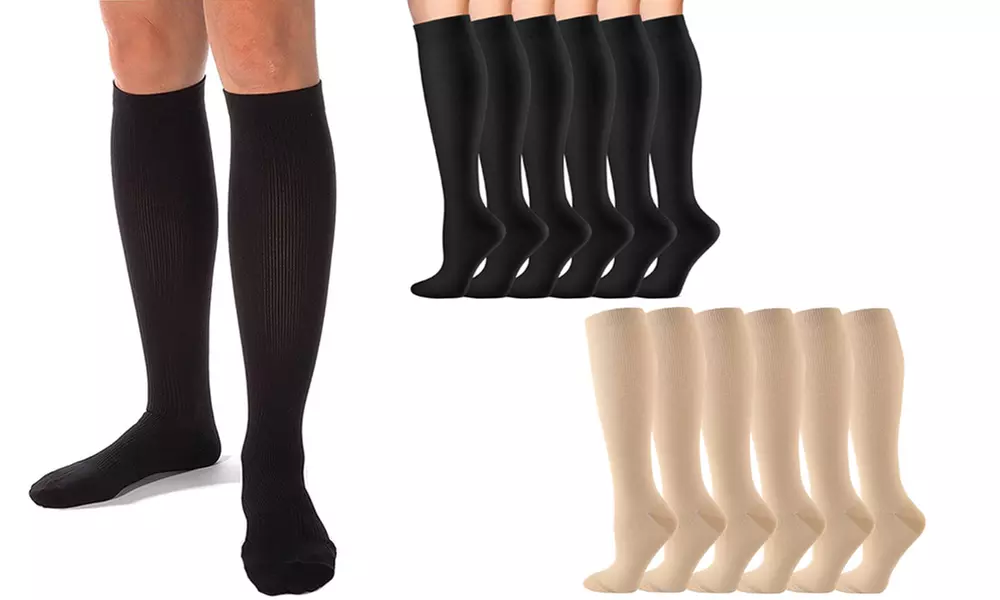 1 ou 3 paires de chaussettes de compression en nylon - Primary Image