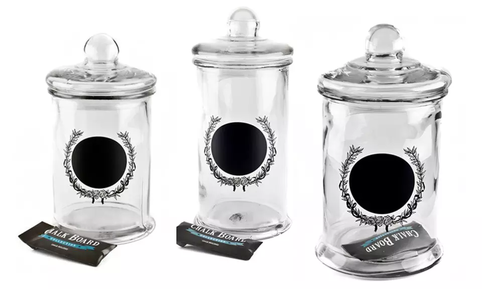 Apothecary Glass Storage Jar with Chalkboard Label - Primary Image