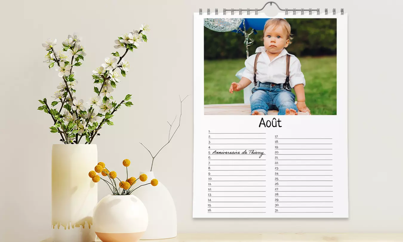 1 à 10 calendriers photos personnalisés sur Hello Deco