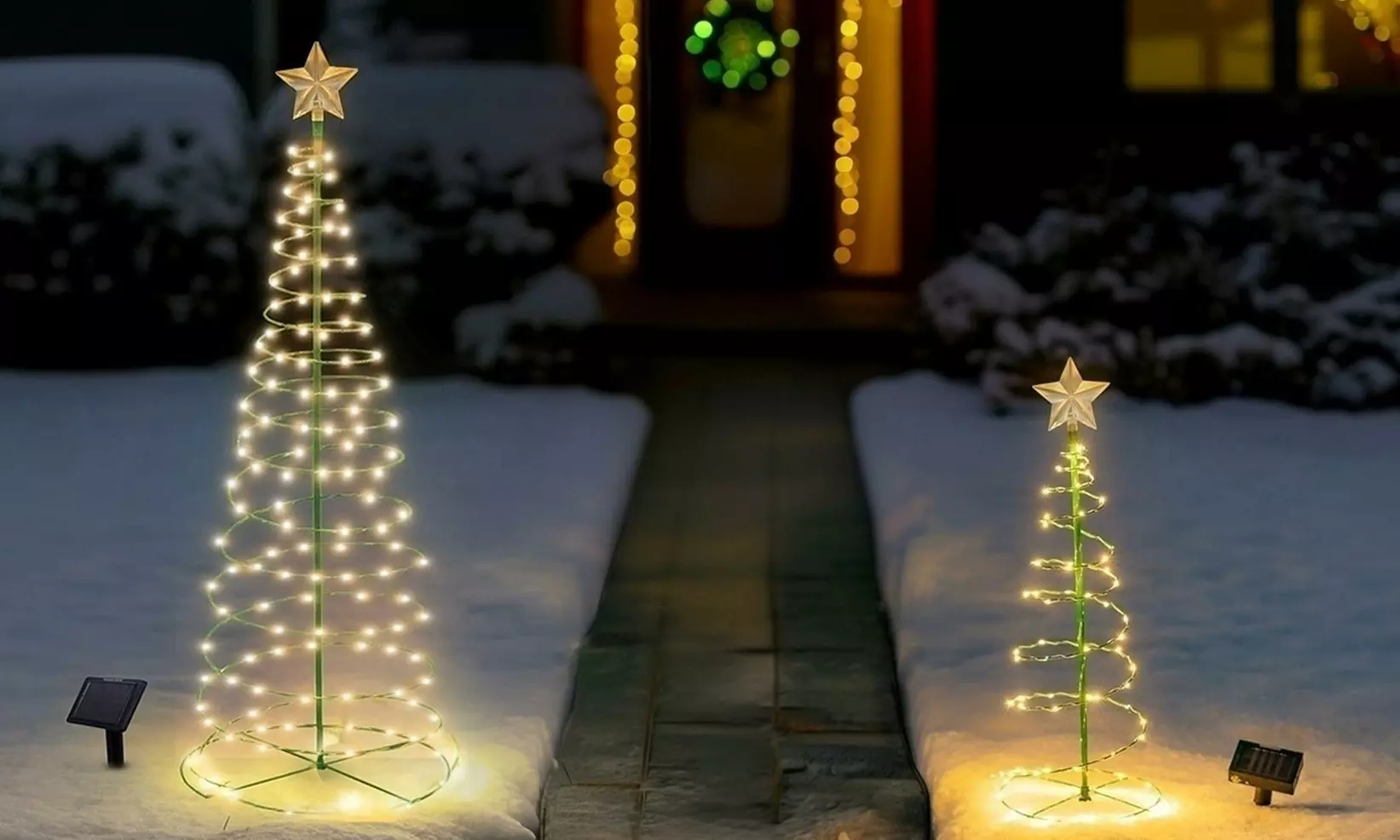 Outdoor LED Christmas Tree Decoration- 2 Colors, 2 Sizes, 1 & 2-Pack