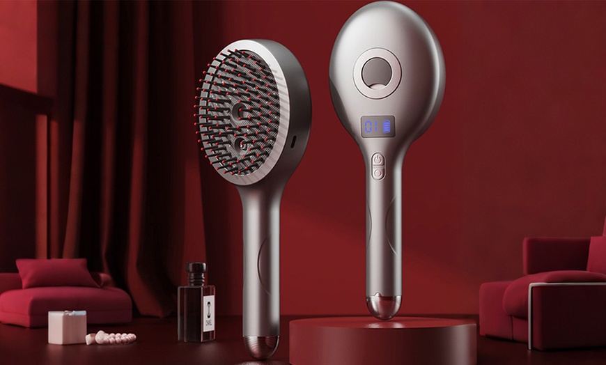 Image 6: Rechargeable Electric Scalp Massage Comb with Red Light Therapy 