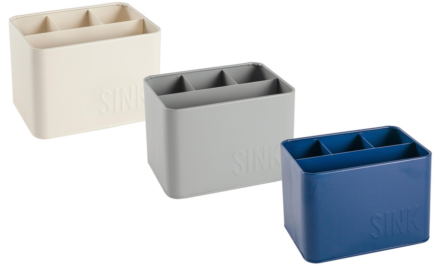 Image 1: Stainless Steel Kitchen Sink Tidy in Choice of Colour
