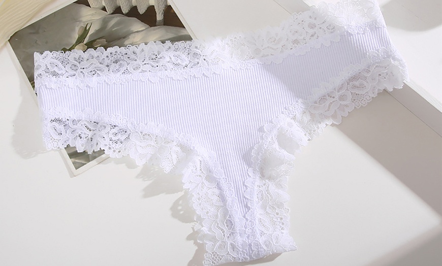 Image 5: 1 oder 2x 6er-Pack Damen-Hipster aus Baumwolle mit Spitze