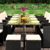 Image 14: 9, 11 or 13 Piece High Back Rattan Effect Cube Dining Set

