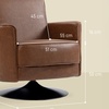 Image 8: HOMCOM Upholstered PU Leather Armchair for Living Room
