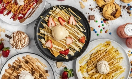 Sweet Duo Delight for 1 – Crêpe + Gelato - Crave Street Dessert Bar Fairfield