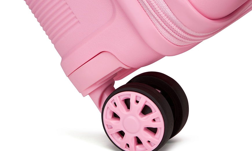 Image 12: KONO One or Four Piece Colorful PP Hard Shell Suitcase With TSA Lock