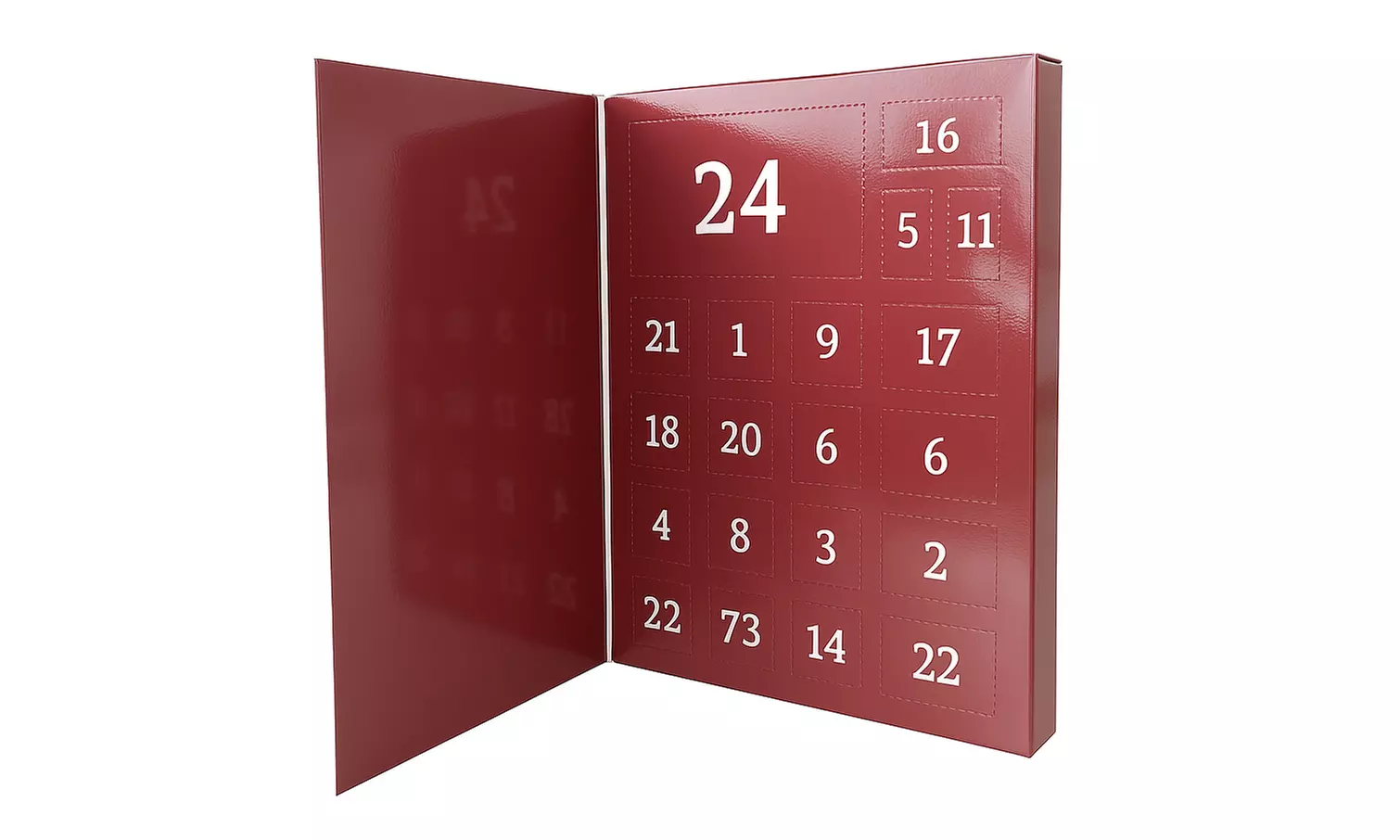 Luxury Jewellery Advent Calendar - 24 Days of Surprises Encrusted with Crystals from Swarovski - Second Medium