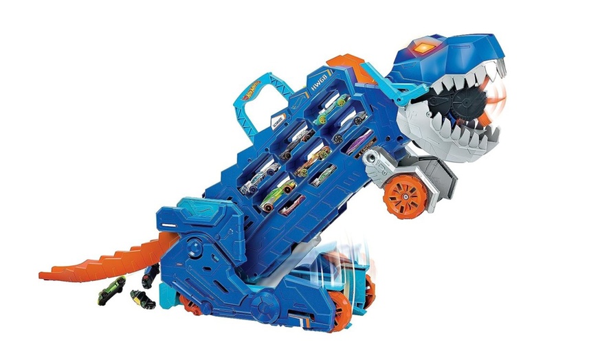 Image 4: Hot Wheels City Mega Dino trasportatore per bambini