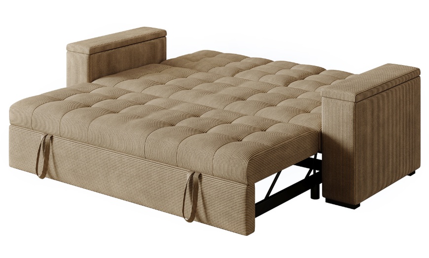 Image 10: Canapé convertible "Tilia" 3 places en tissu Kocoon