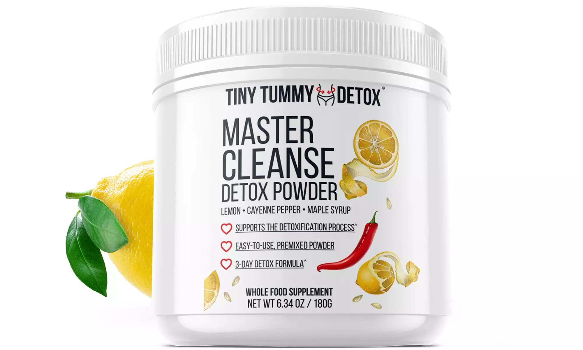 Tiny Tummy Detox Master Cleanse Powder with Lemon Maple Syrup & Cayenne (1-Pack)