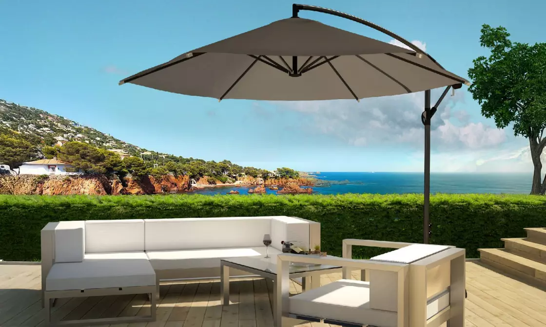 Parasol déporté octogonal (3 m) ou housse de protection de Kocoon