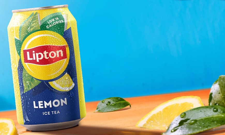 Image 2: 24 Pack Lipton Ice Tea Lemon 330ml Cans Plus Free Shipping