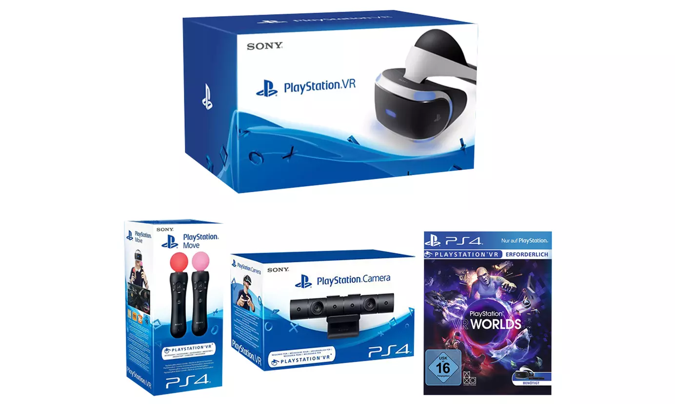 Sony PlayStation VR mit Zubehör inkl. Kamera, 2x Move Controller und VR-Worlds - Primary Image