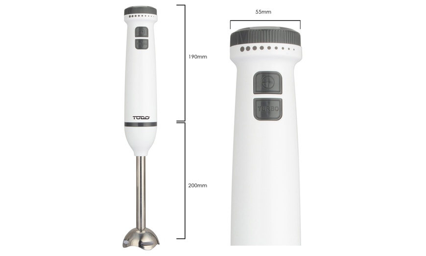 Image 4: TODO Stick Mixer Set Food Chopper Electric Blender Whisk Beaker