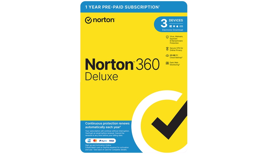 Image 3: Norton 360 Standard, Deluxe and Gamers 2025 for 1 Year (Up to 60% Off)