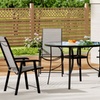 Image 1: Garden Rippled Tempered Glass Table Set
