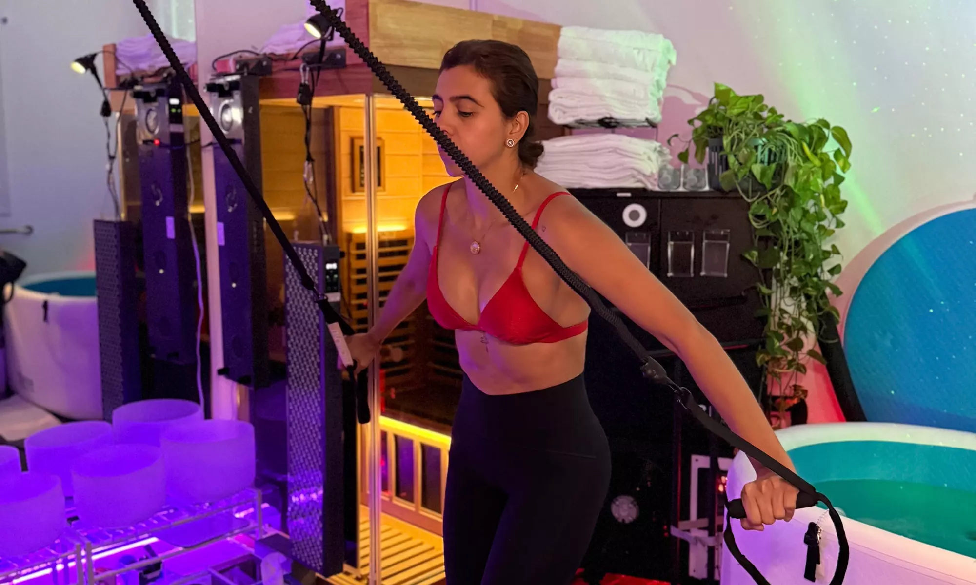 Infrared Dry Sauna + Red light Therapy + Cold Plunge PEMF+24/7 Access