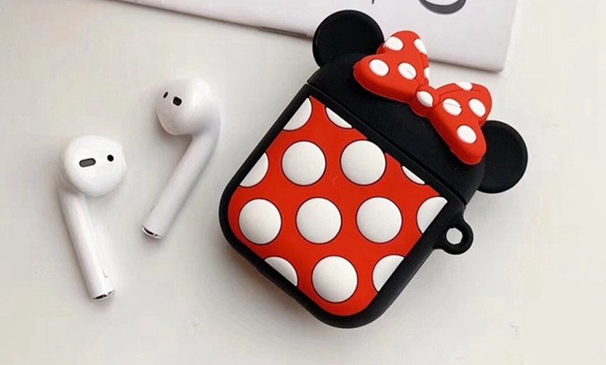 Image 3: Mickey / Minnie Premium AirPod Silicone Case Cover Dust-Proof & Shock Resistant