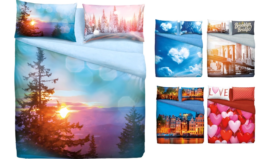 Image 1: Parure copripiumino matrimoniale 100% cotone di Bassetti